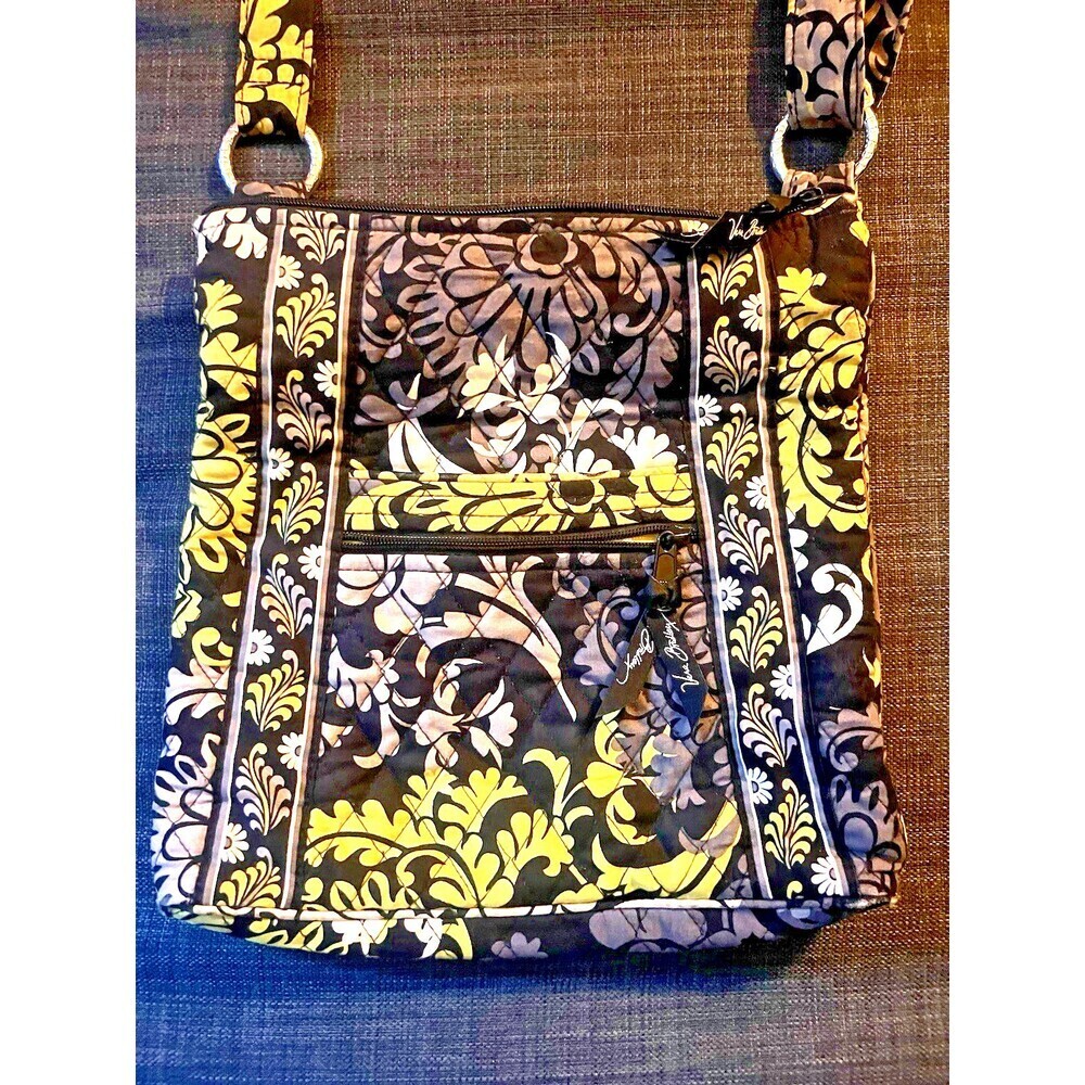 Vera Bradley Shoulder/Crossbody Bag White, Black, Gray and/Yellow